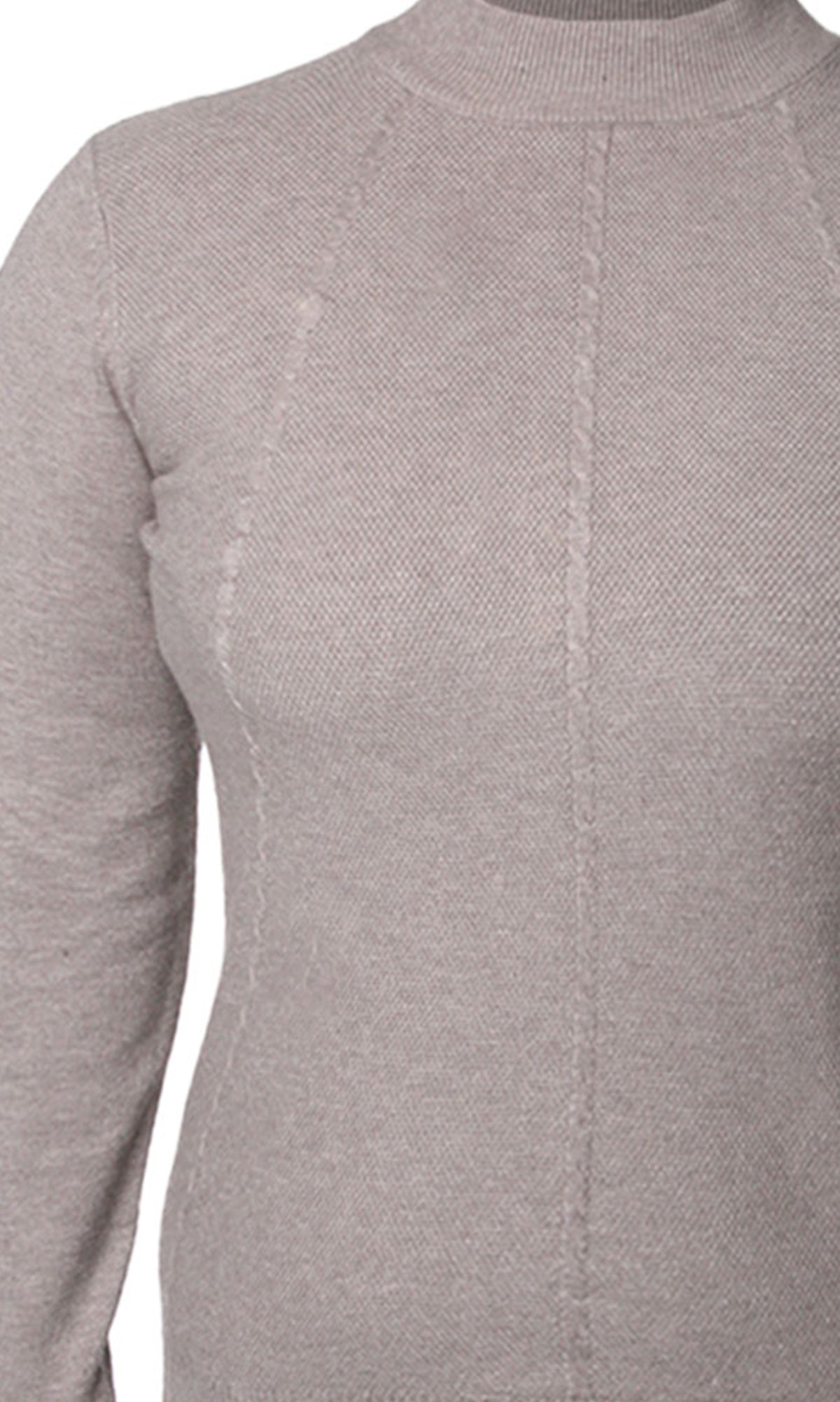 Suéter cerrado con cuello mock. MOD. CC40-016.