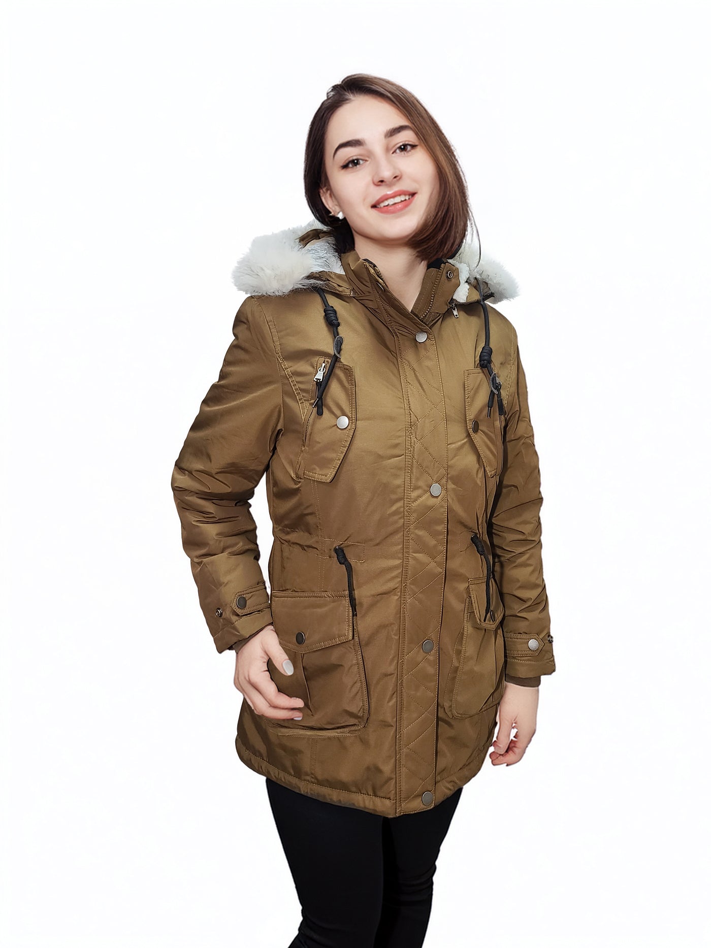 Chamarra acolchada con peluche desmontable. MOD. CD-004