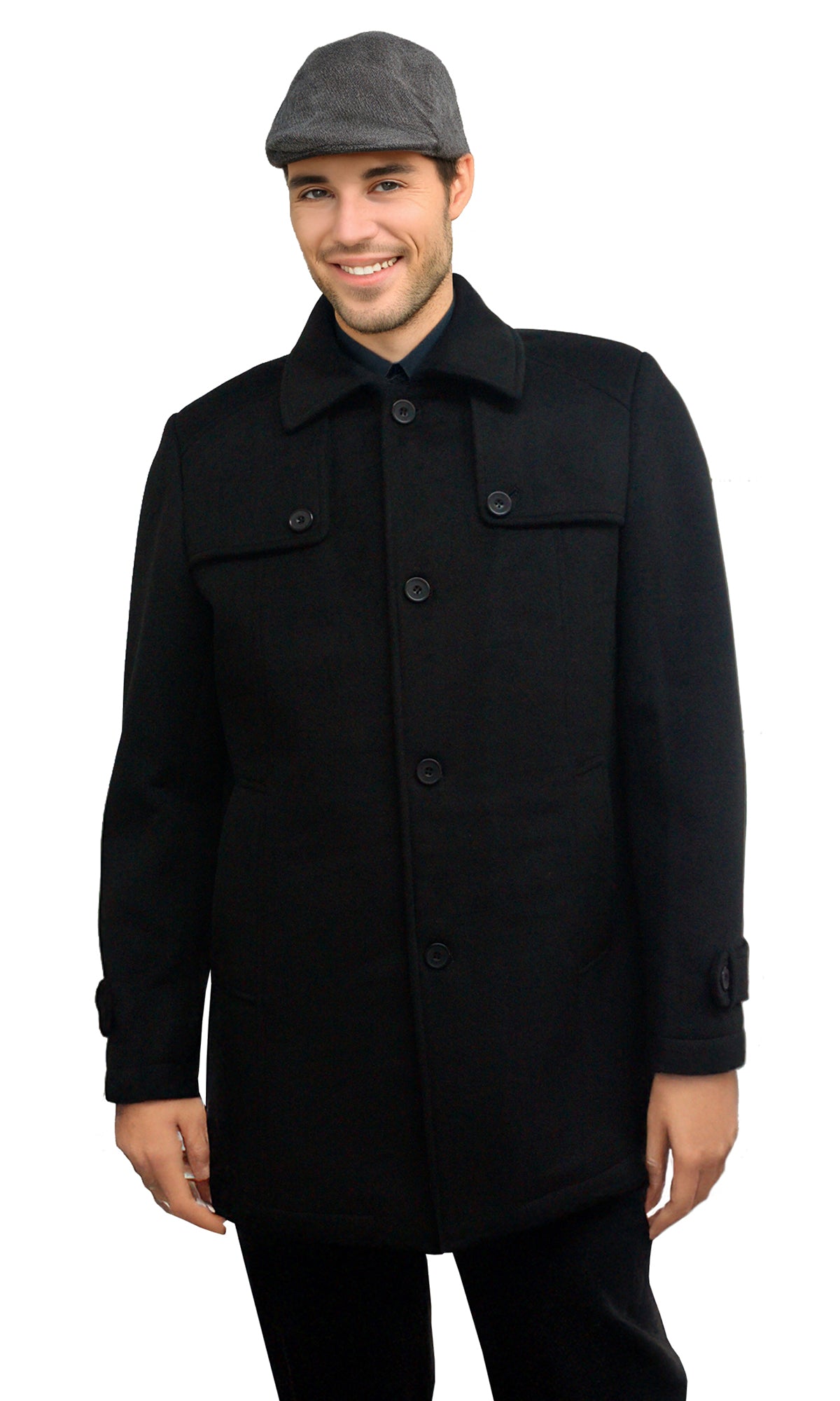 Abrigo con cuello camisero. MOD. CNA-124.