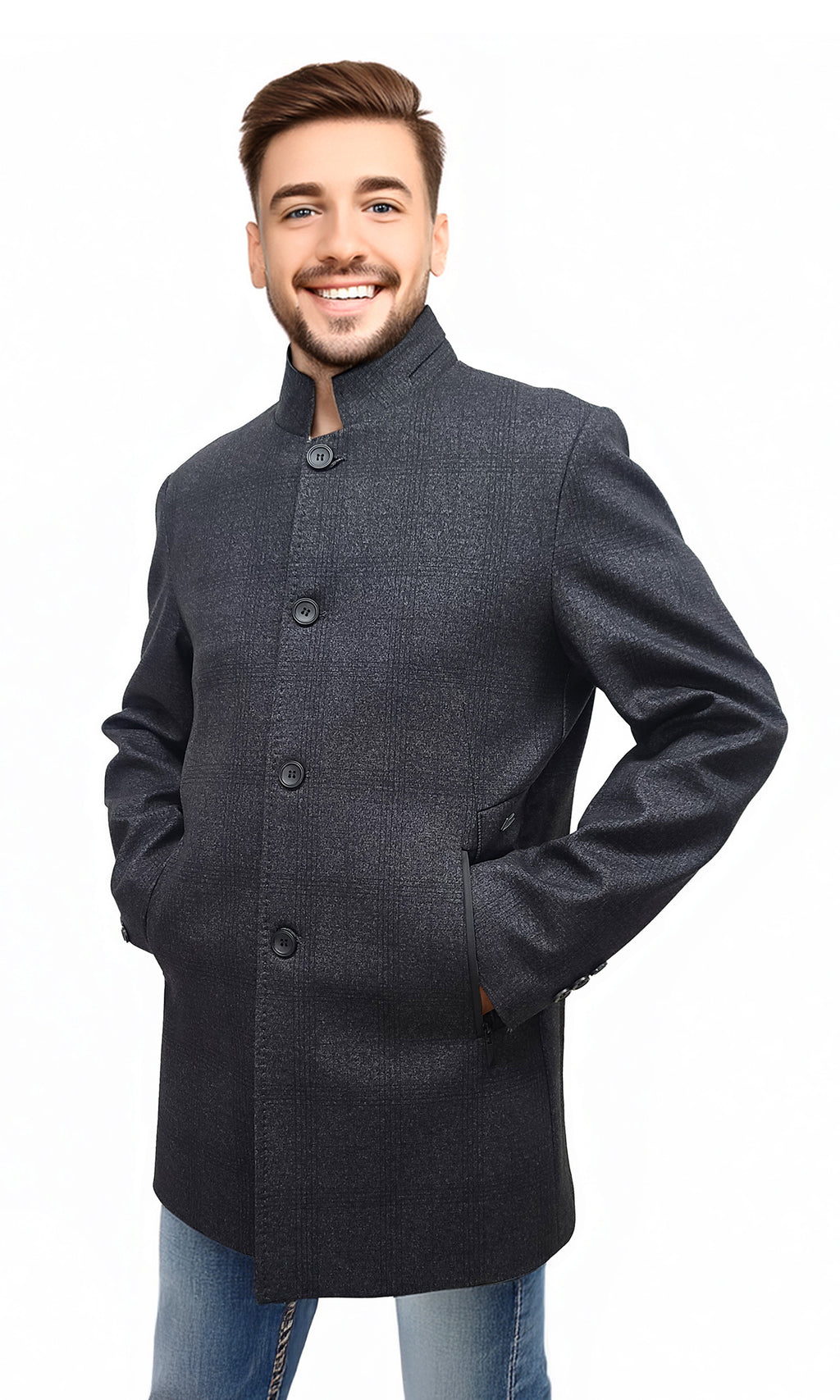 Abrigo con cuello mock. MOD. CNA-141.