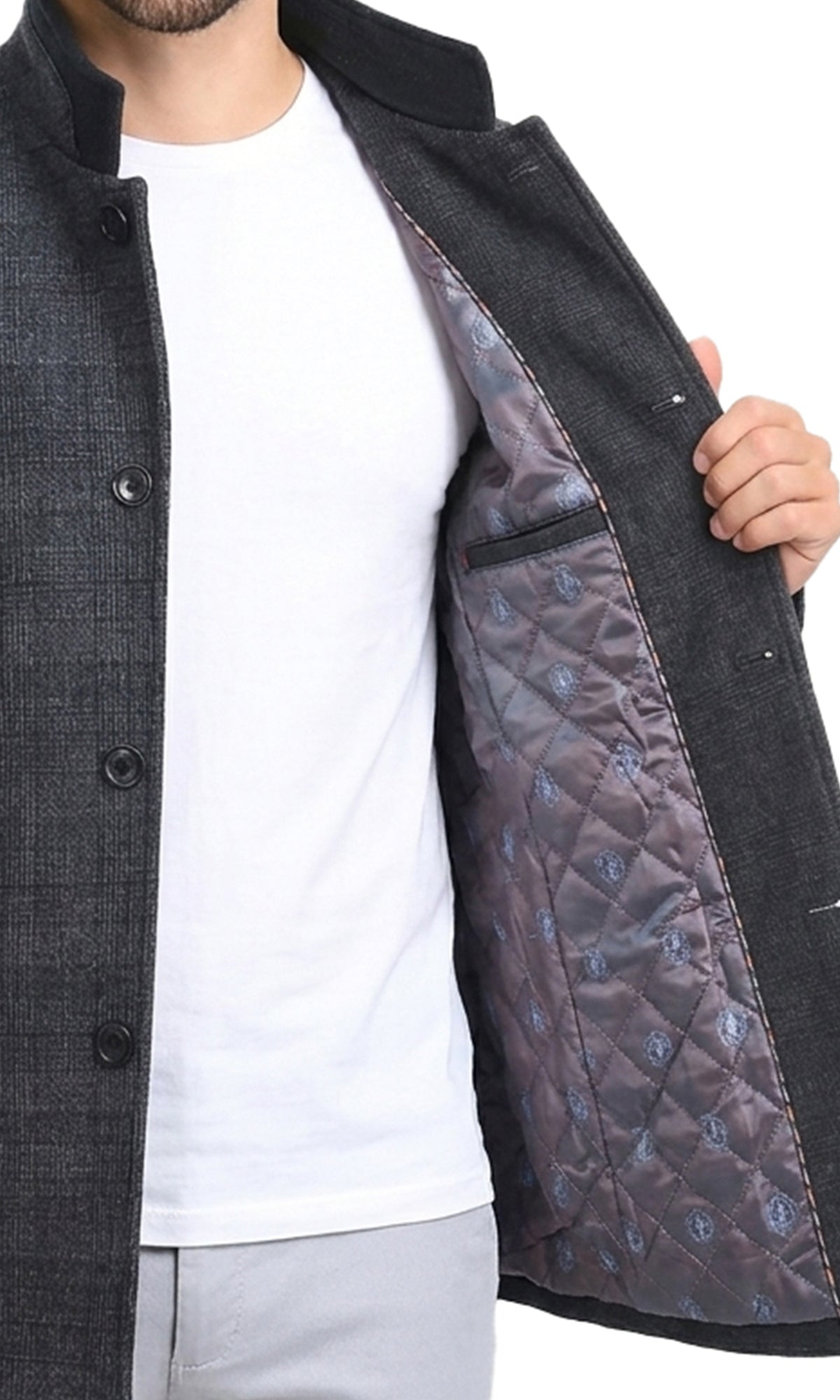 Abrigo cuello mock. MOD. CNA-154.