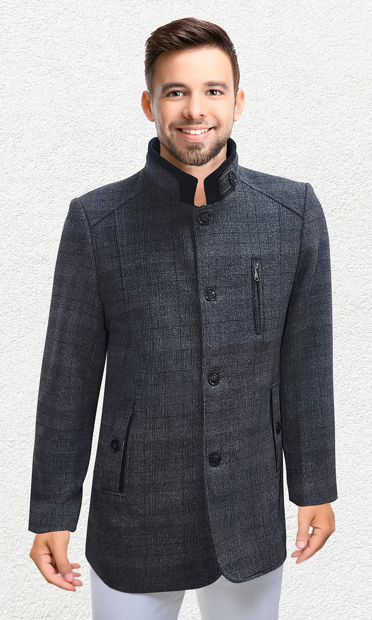 Abrigo cuello mock. MOD. CNA-154.