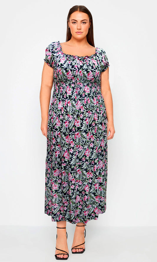 Vestido largo estampado. MOD. CVCW-012