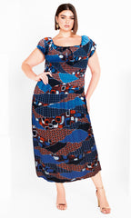 Vestido largo estampado. MOD. CVCW-016