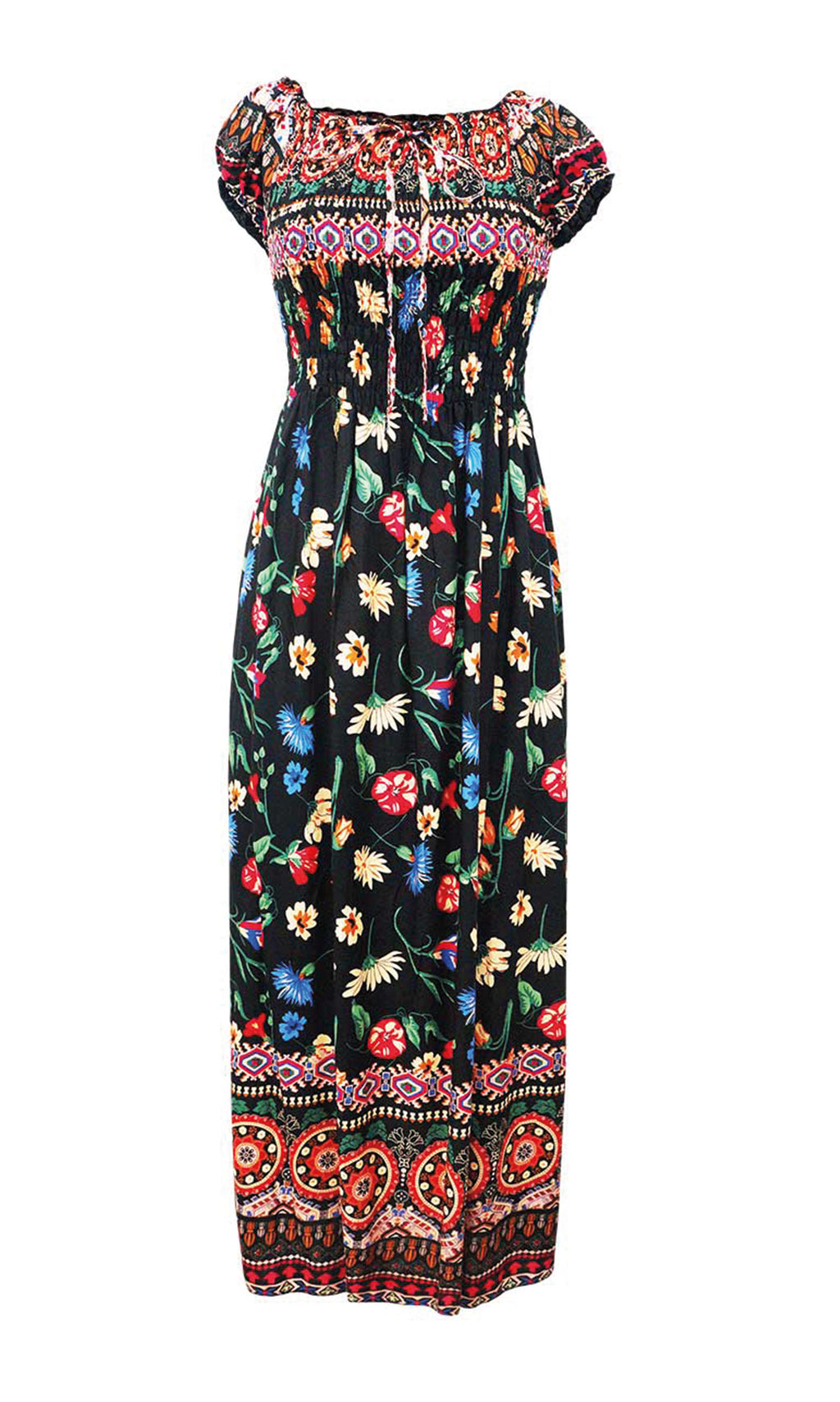 Vestido largo estampado. MOD. CVCW-003