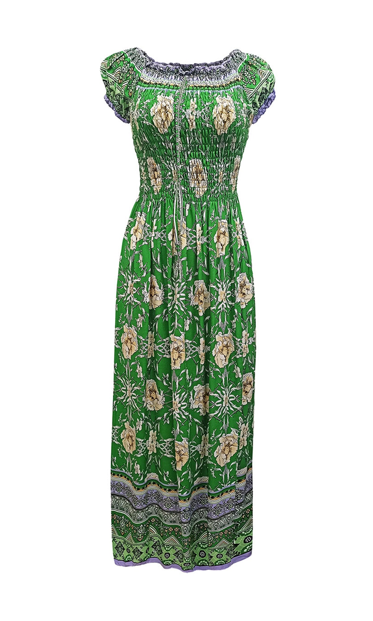 Vestido largo estampado. MOD. CVCW-007