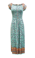 Vestido largo estampado. MOD. CVCW-010