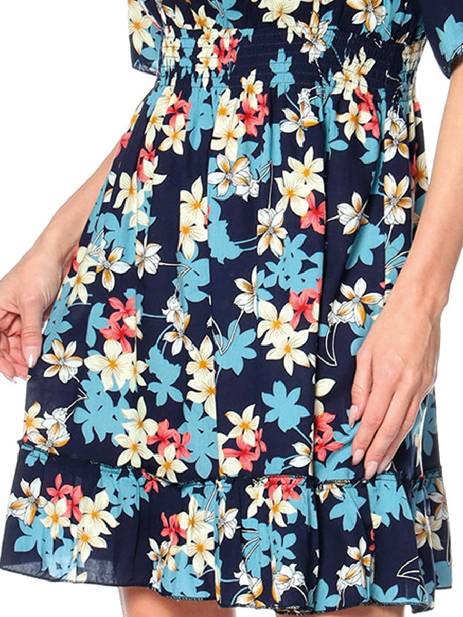 Vestido corto estampado. MOD. CVW-027