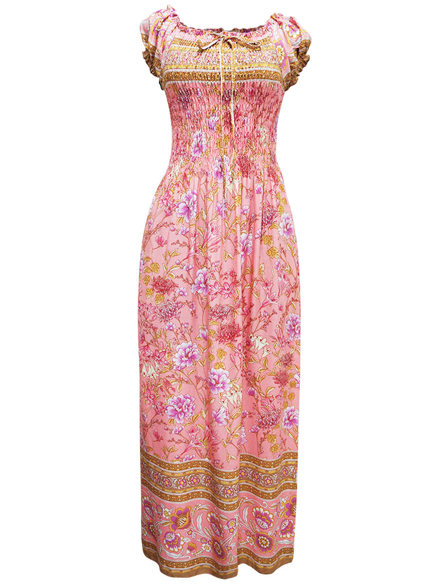 Vestido largo estampado. MOD. CVW-028