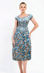 Vestido 3/4 estampado. MOD. CVW-066