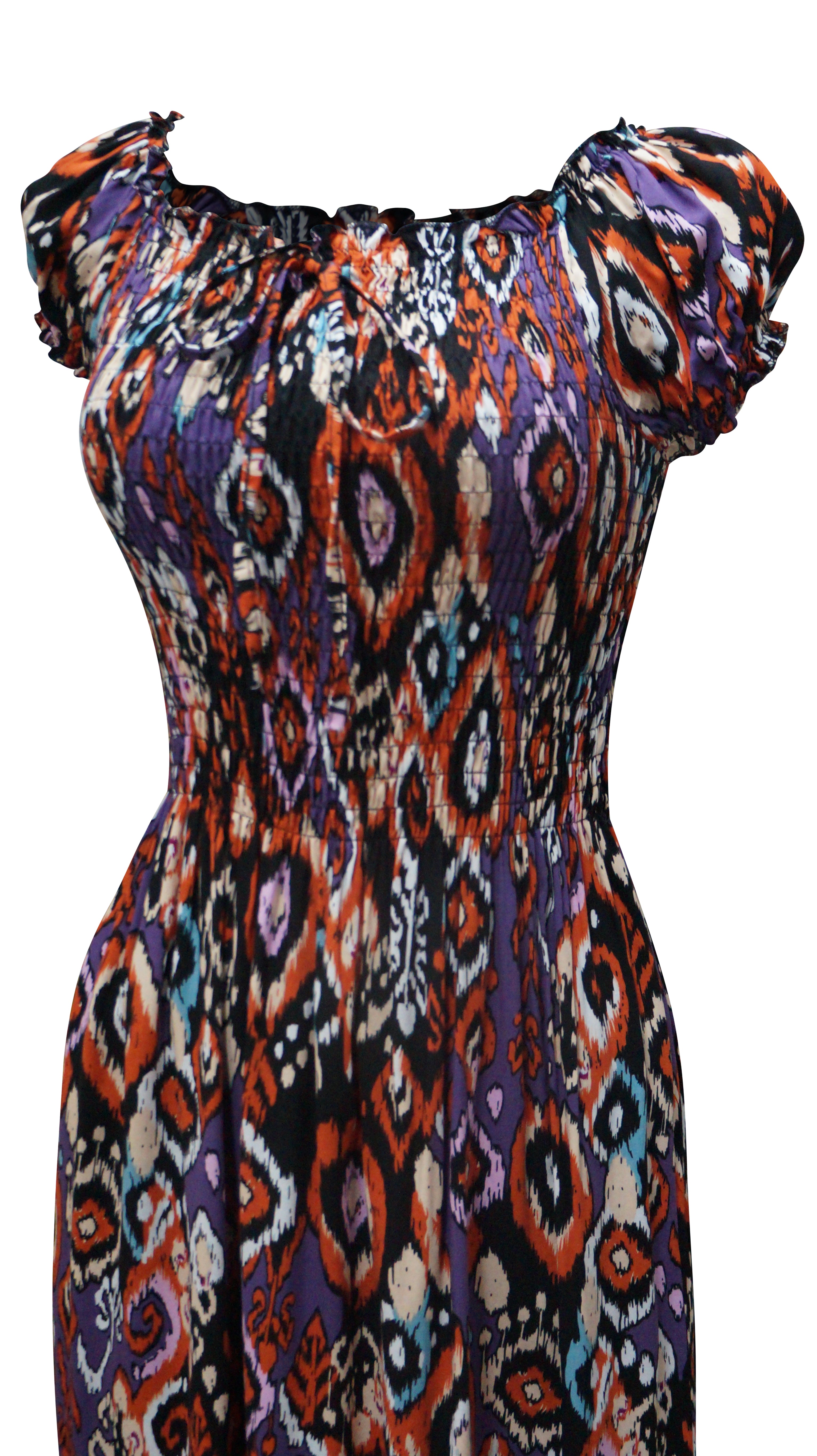 Vestido largo estampado. MOD. CVW-068
