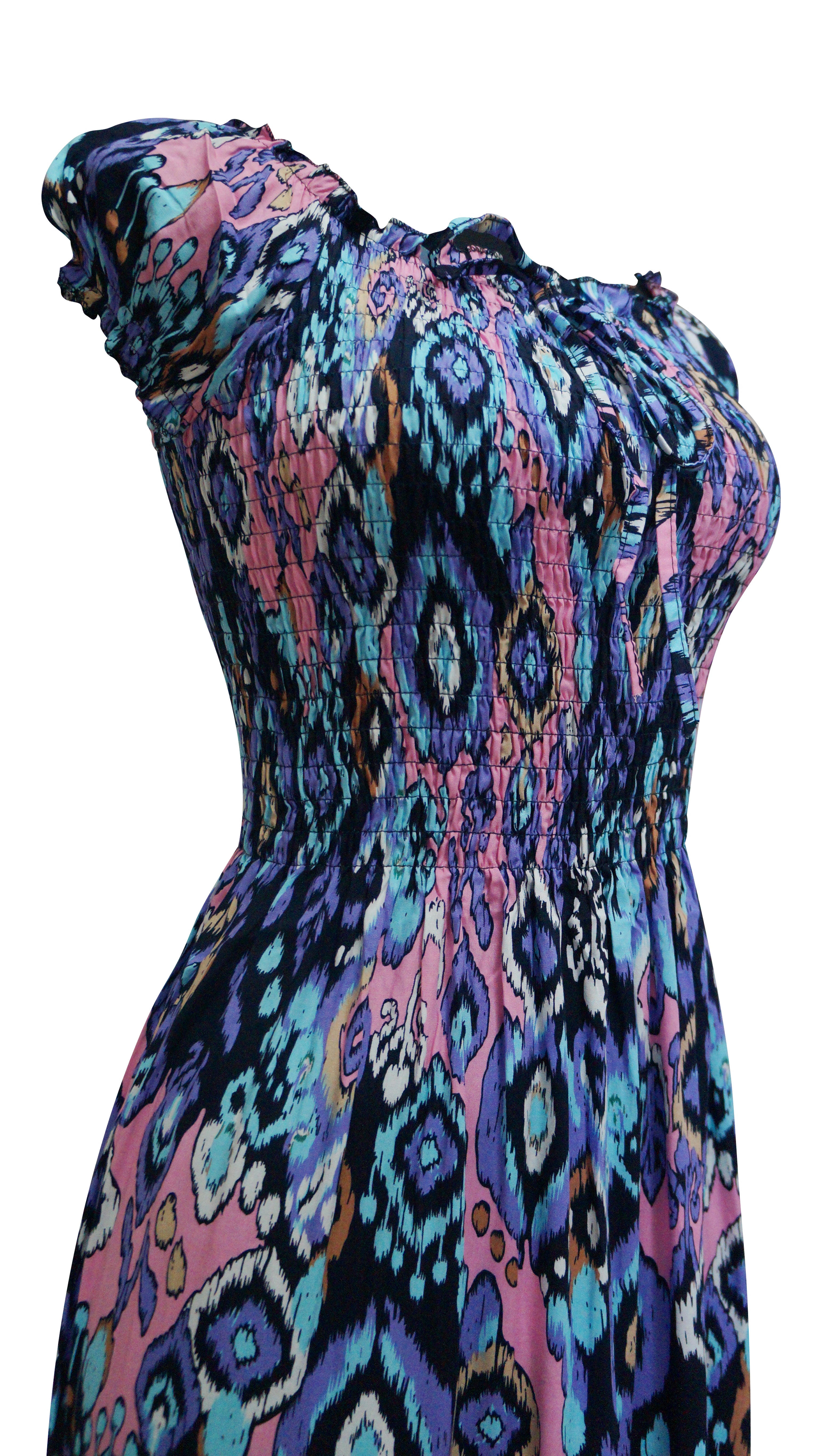 Vestido largo estampado. MOD. CVW-068