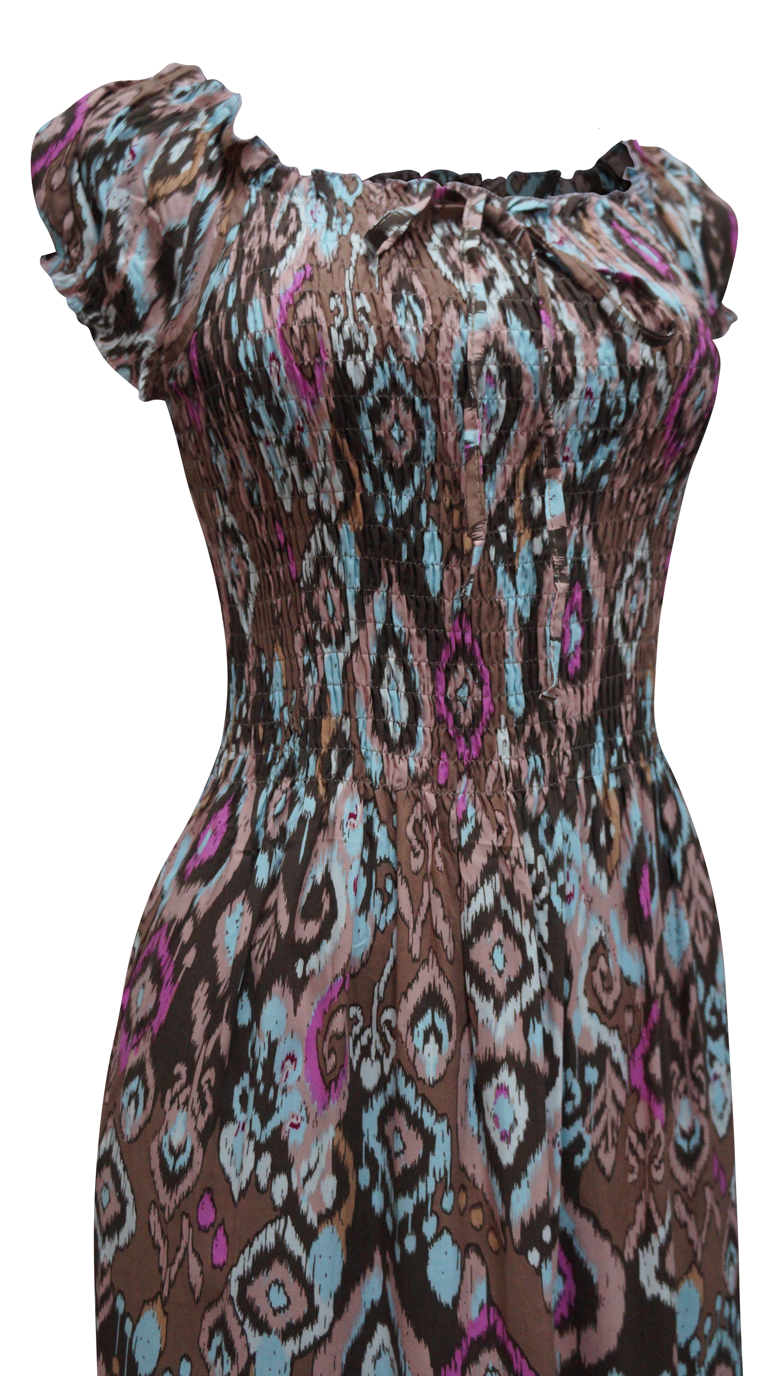 Vestido largo estampado. MOD. CVW-068