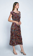 Vestido largo estampado. MOD. CVW-068