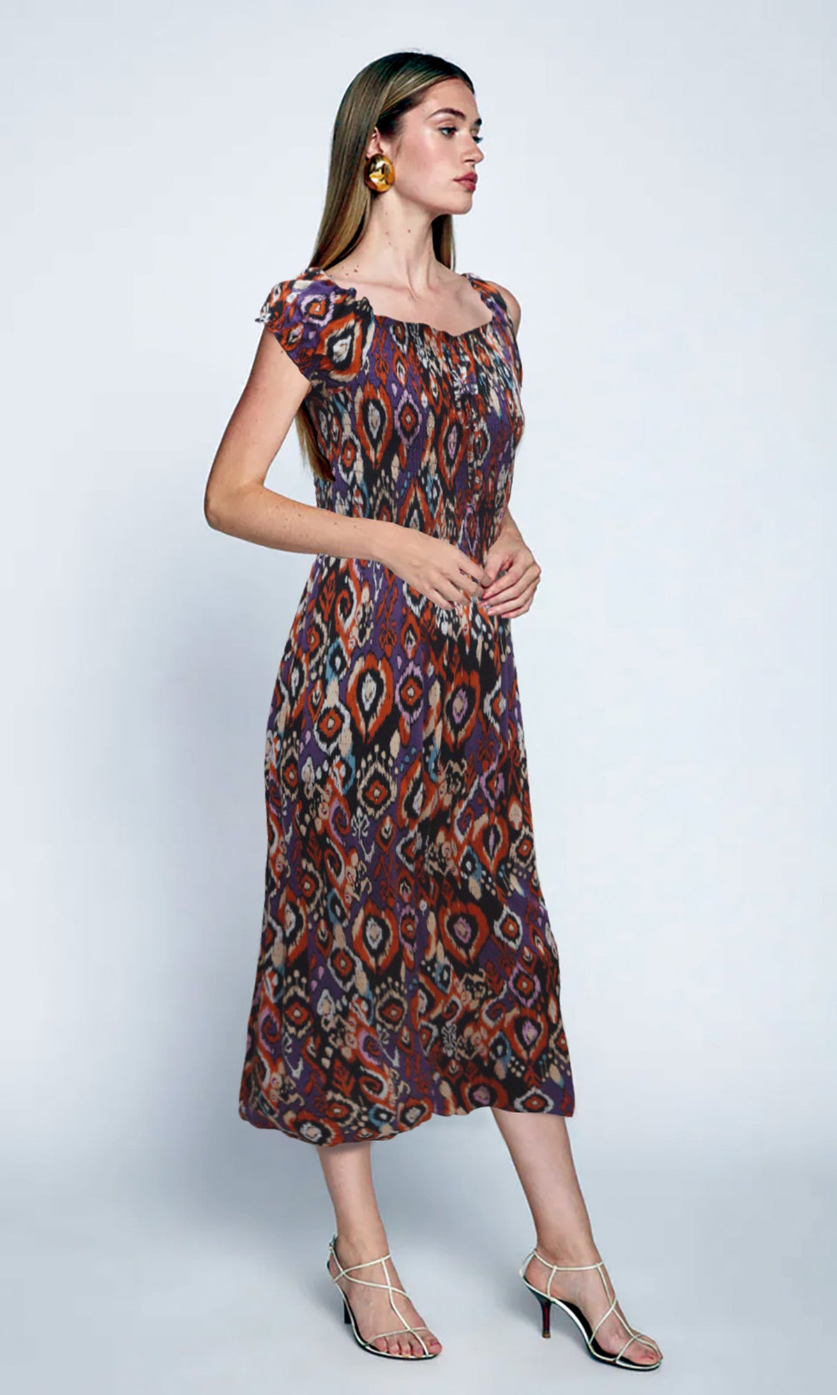 Vestido largo estampado. MOD. CVW-068