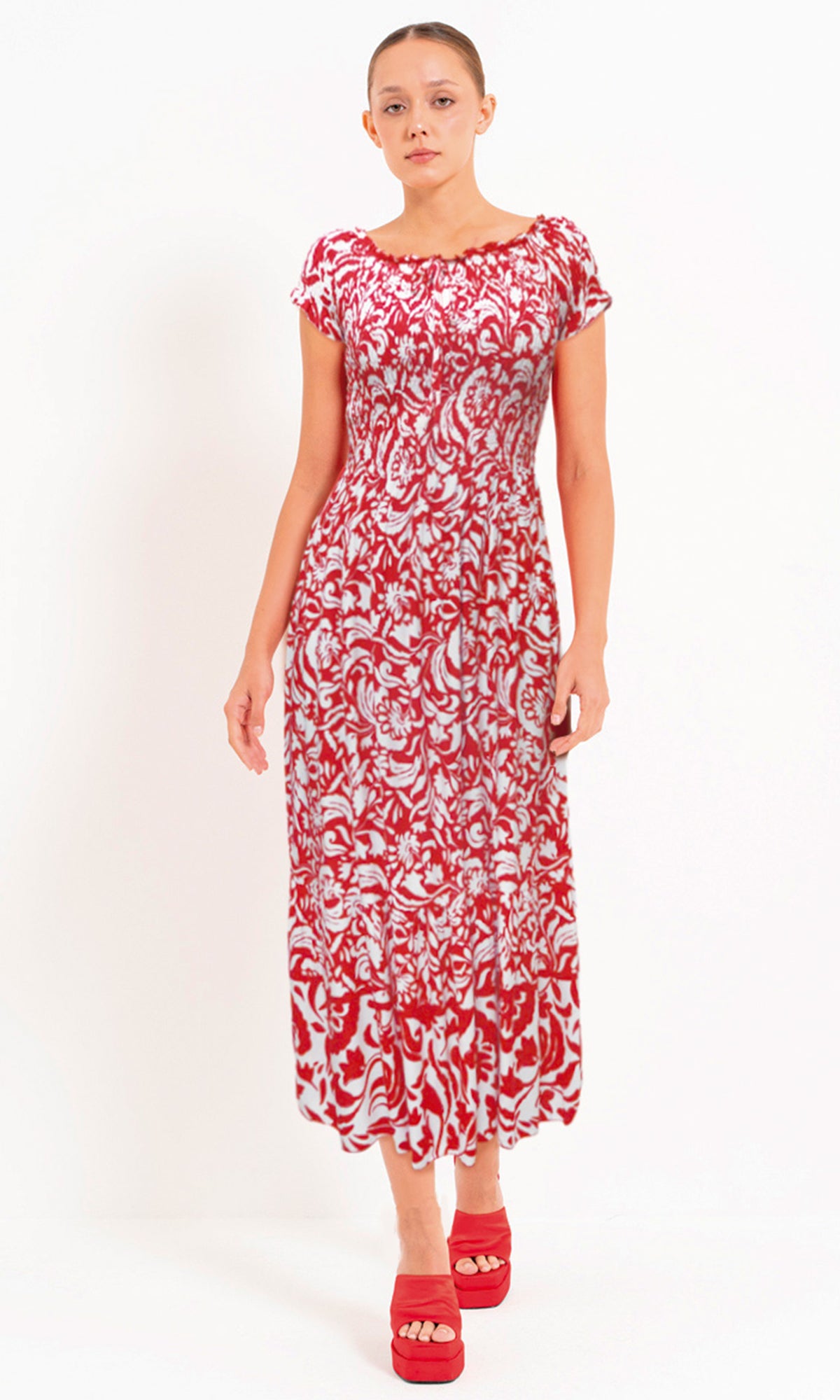 Vestido largo estampado. MOD. DGVW-050