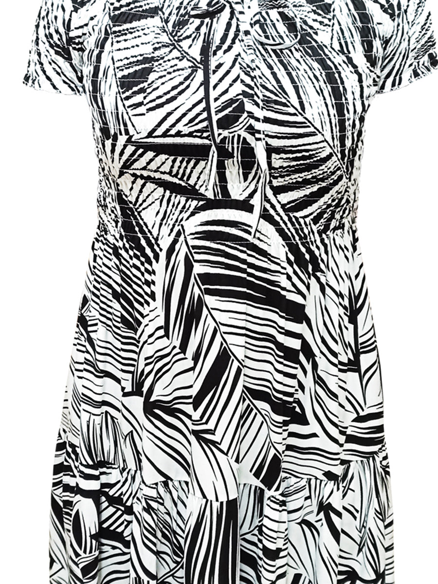 Vestido corto estampado. MOD. DGVW-034