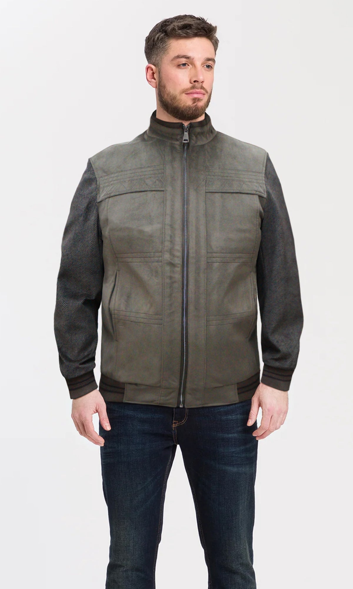 Chamarra de gamuza. MOD. GM-096.