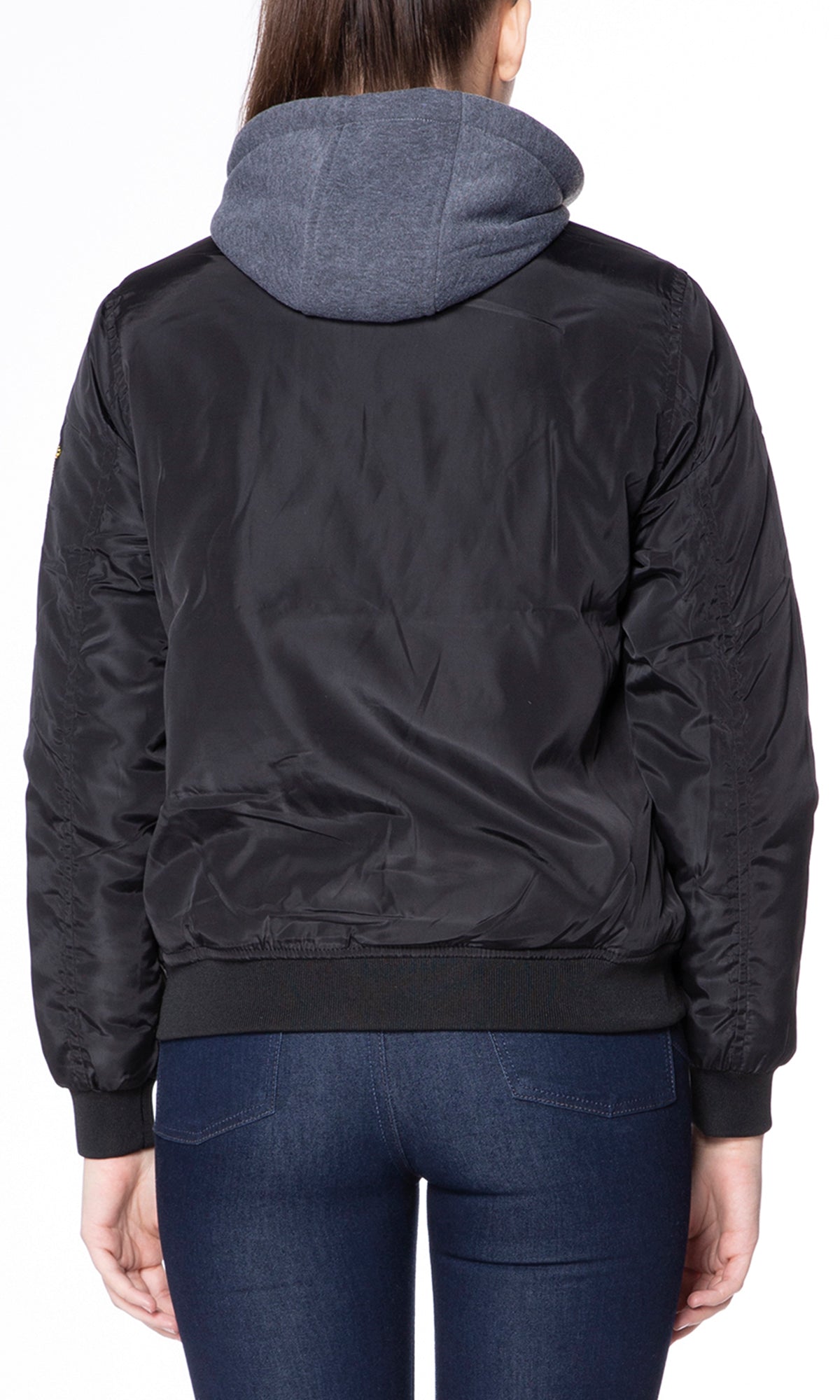 Chamarra bomber con gorro. MOD. LBJ-004