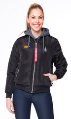 Chamarra bomber con gorro. MOD. LBJ-004