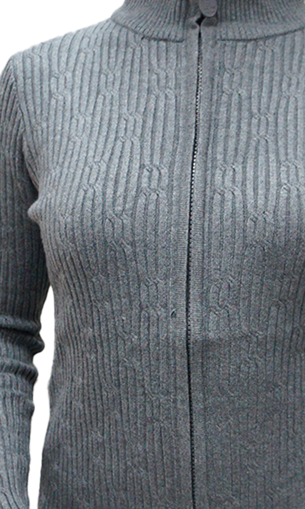 Suéter abierto cuello mock. MOD. NS-429.