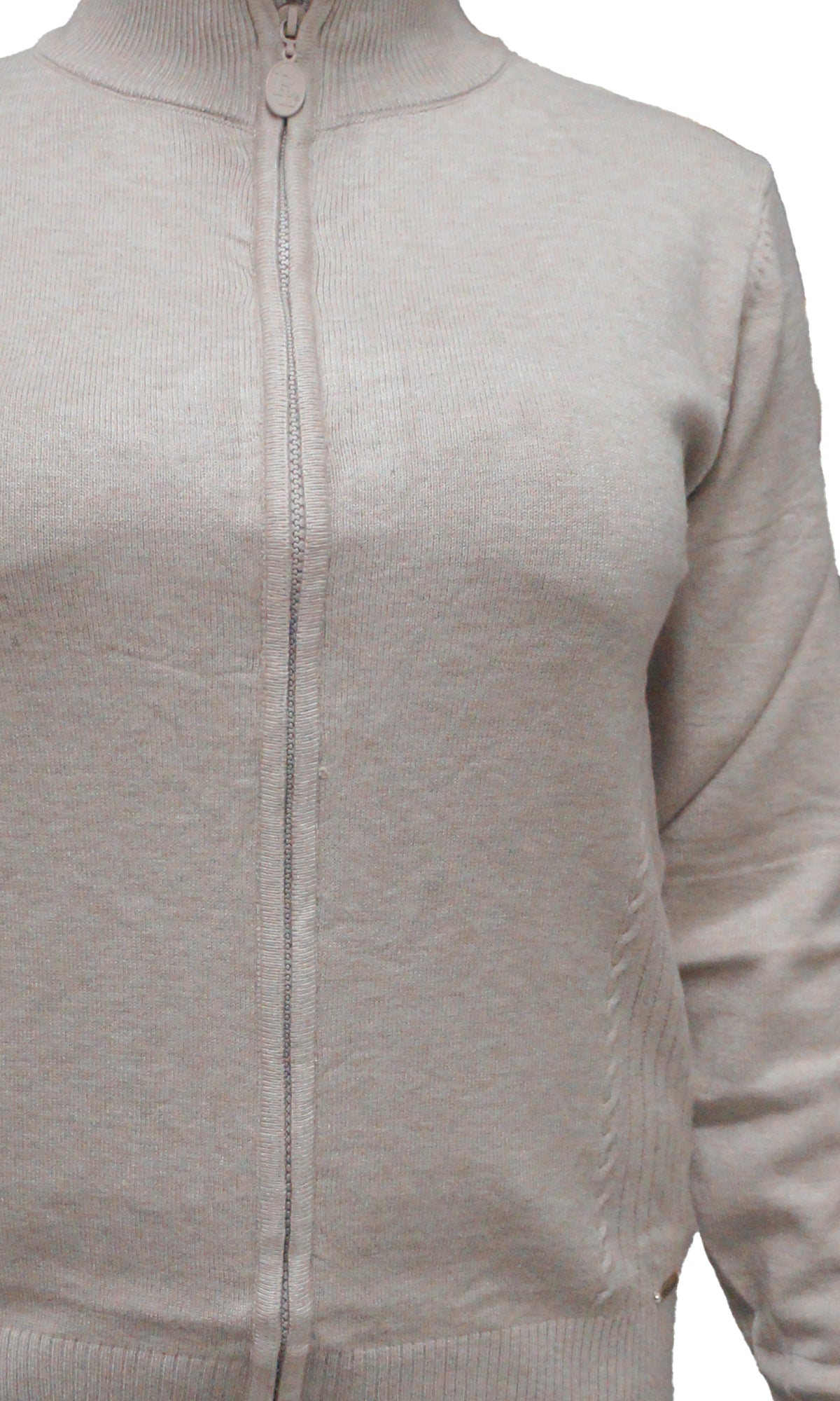 Suéter abierto con cuello mock. MOD. NS-432.