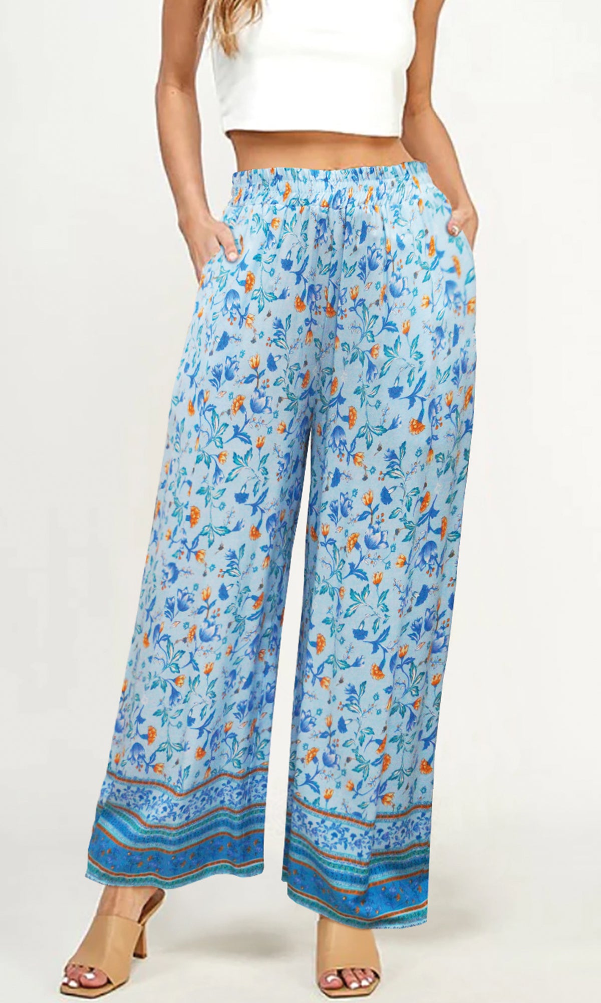 Pantalón con abertura lateral y bolsas. MOD  PCR-033