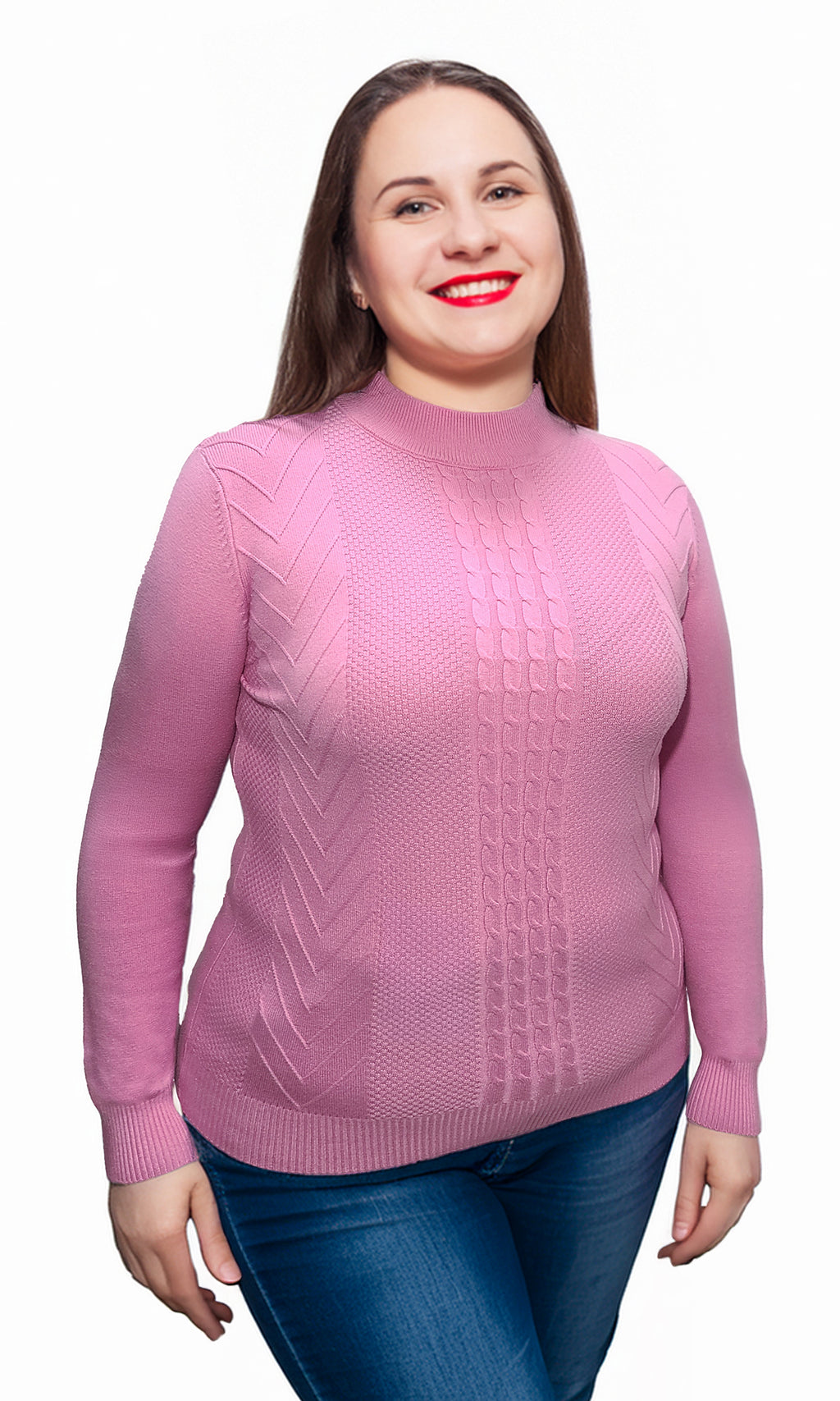 Suéter cerrado con cuello mock. MOD. Q40X-008