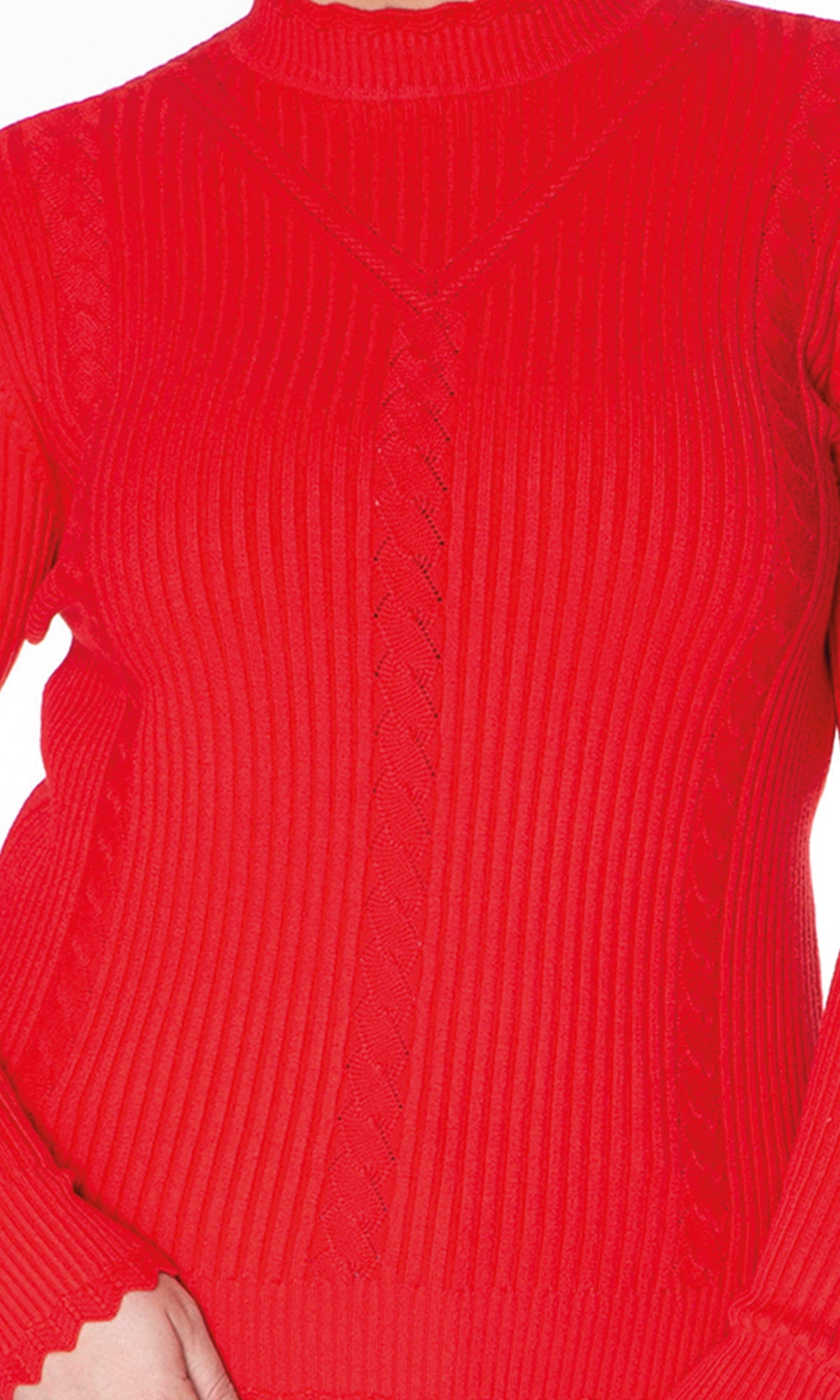 Suéter cerrado cuello mock. Q40X-002