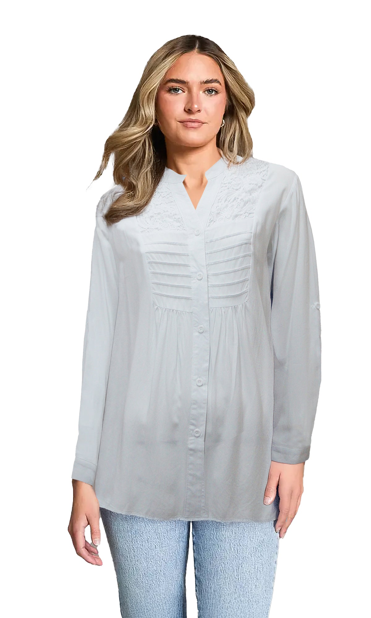 Blusa abierta manga larga. MOD. RT-160
