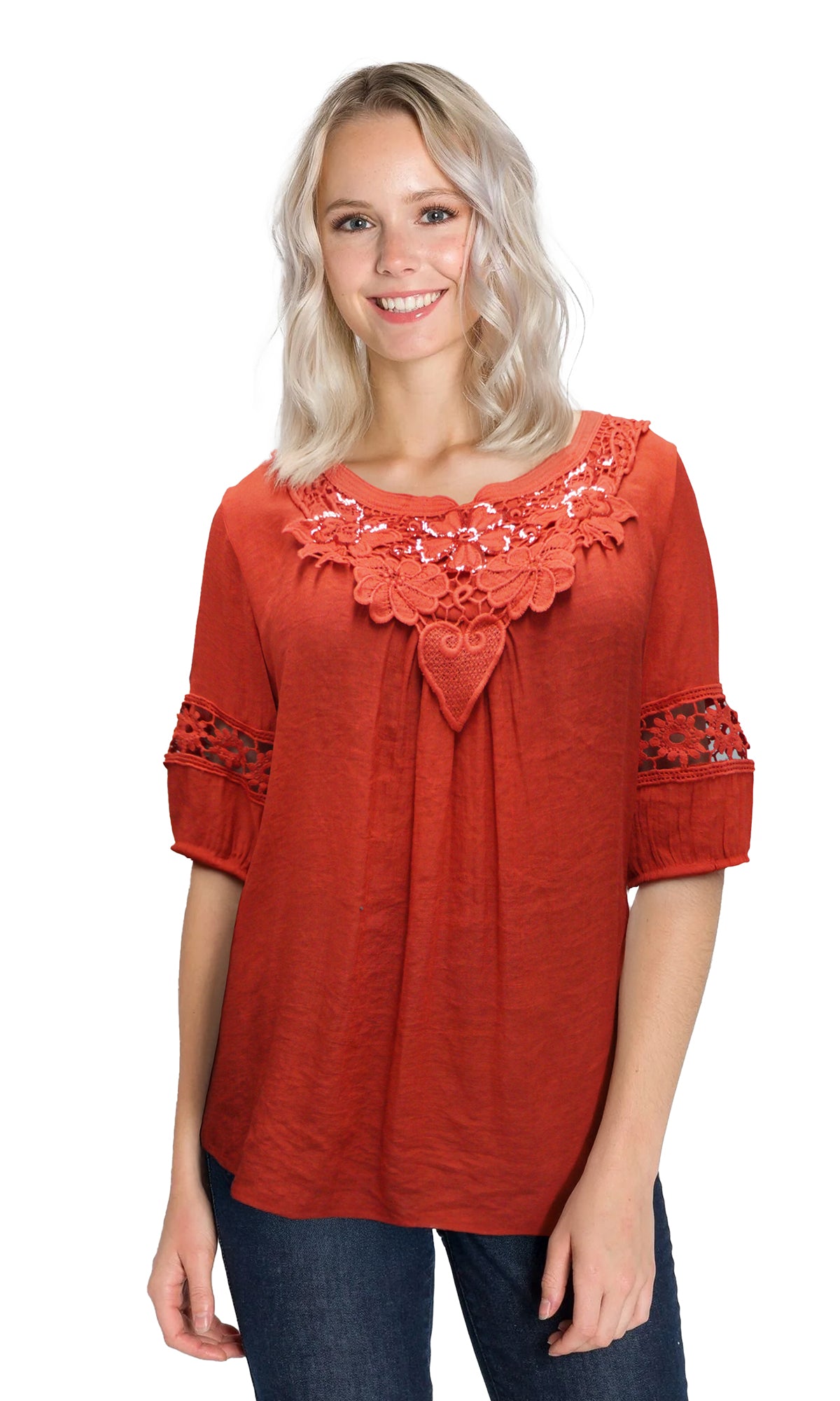 Blusa con aplicación. MOD. RT-175