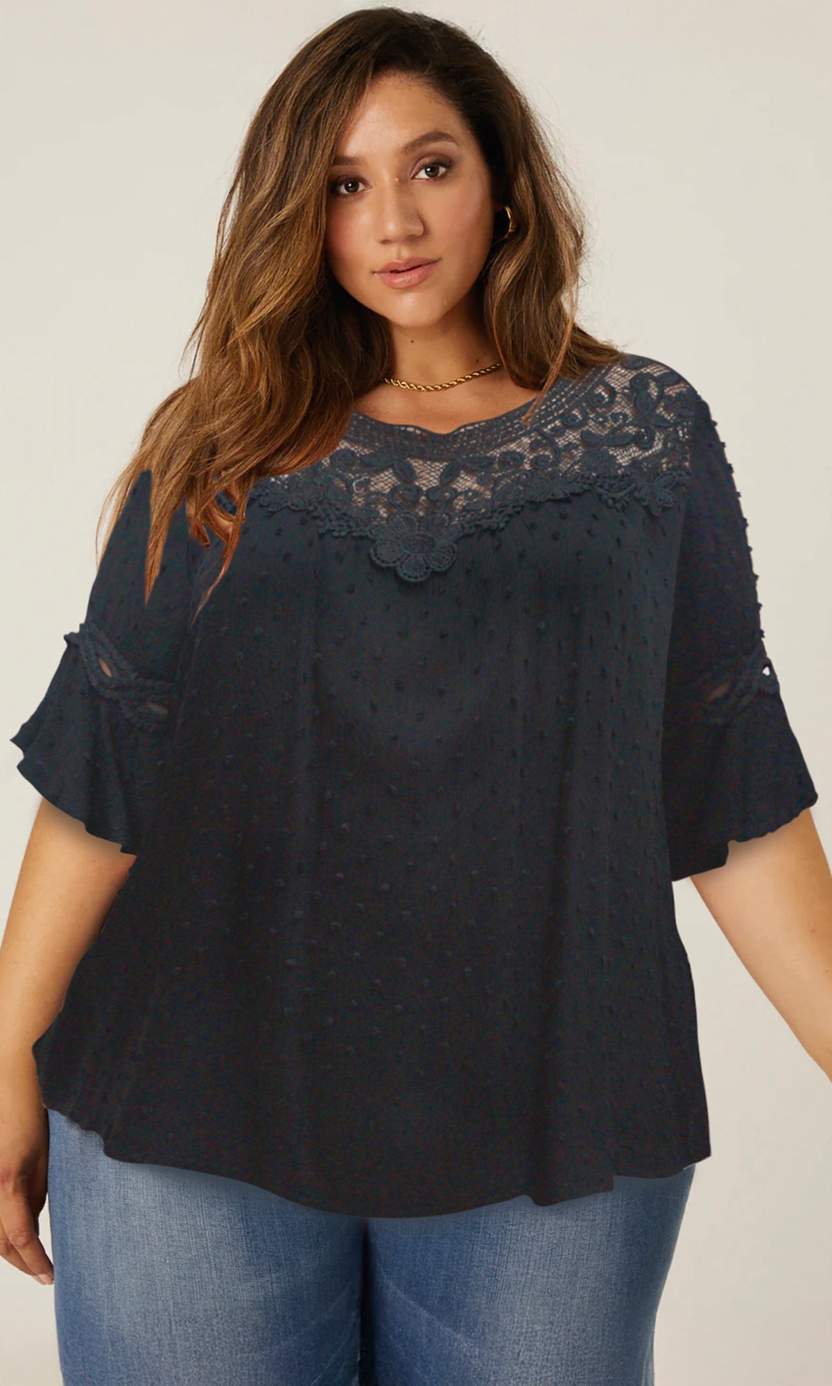 Blusa con aplicación. MOD. RTX-102