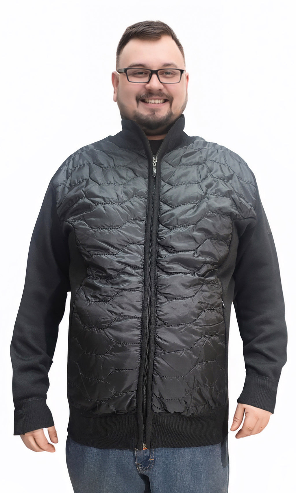 Chamarra cuello mock. MOD. XBCMS-010