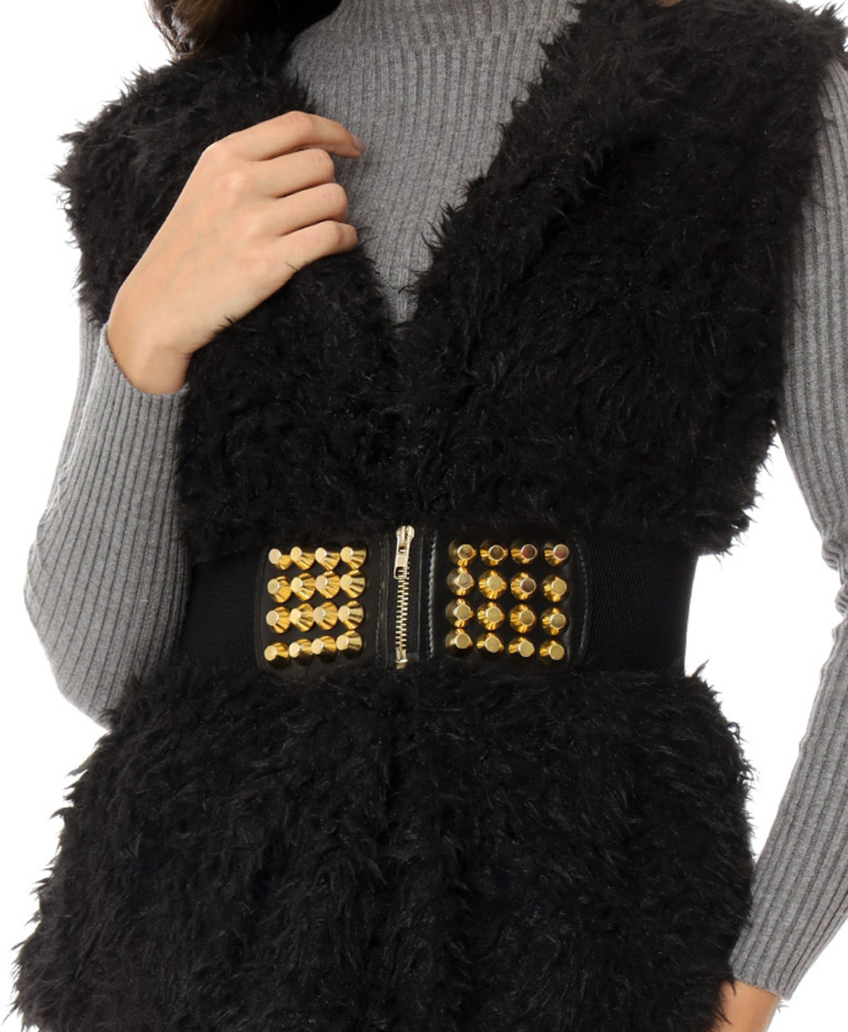 Combinar Chaleco Negro Chalecos De Peluche Para Hombre Fur Chaleco