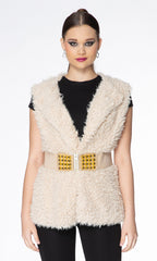 Chaleco de Peluche con Cinturón. MOD. BWA-067